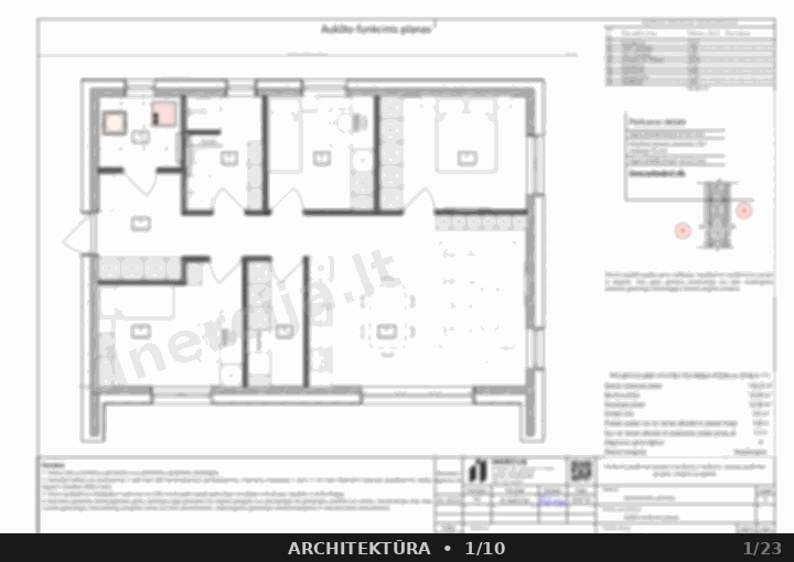 Vienbučio gyvenamo namo 83 kv. m projektas. Architektūra + konstrukcijos
